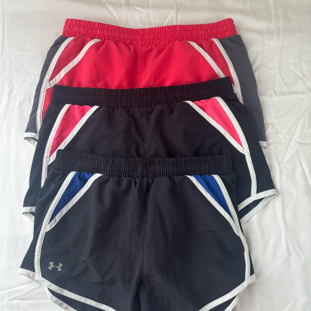Under Armour Black and White Athletic Shorts